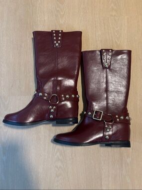 NWOB Jessica Simpson Milley Studded Moto Boot size 8